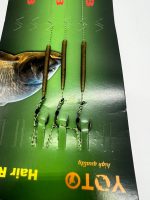 Готовий повідець з волосом , гачок Barbed Hook 3 шт. - Зображення 2
