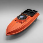 Швидкіский прикормочний кораблик для риболовлі з GPS з 1 бункером помаранчевий - Зображення 2